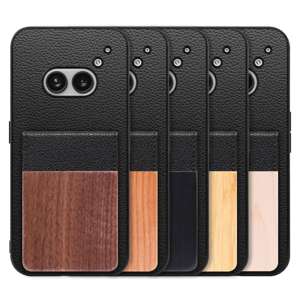 [ LOOF NATURE-SHELL ] Nothing Phone (2a)  ケース 背面 カード収納 カード入れ カードポケット カバー スマホケース 天然木 本革 [ Nothing Phone (2a) ]