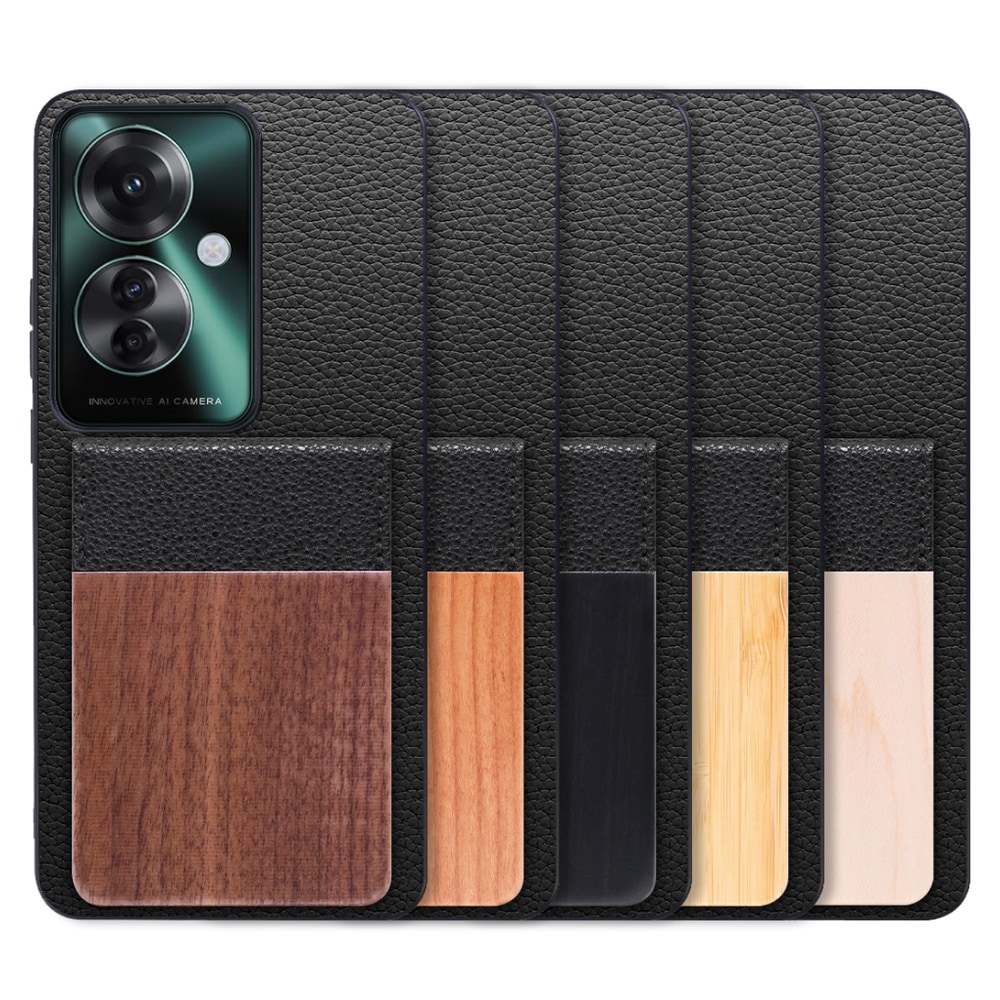 [ LOOF NATURE-SHELL ] OPPO Reno11 A  ケース 背面 カード収納 カード入れ カードポケット カバー スマホケース 天然木 本革 [ OPPO Reno11 A ]