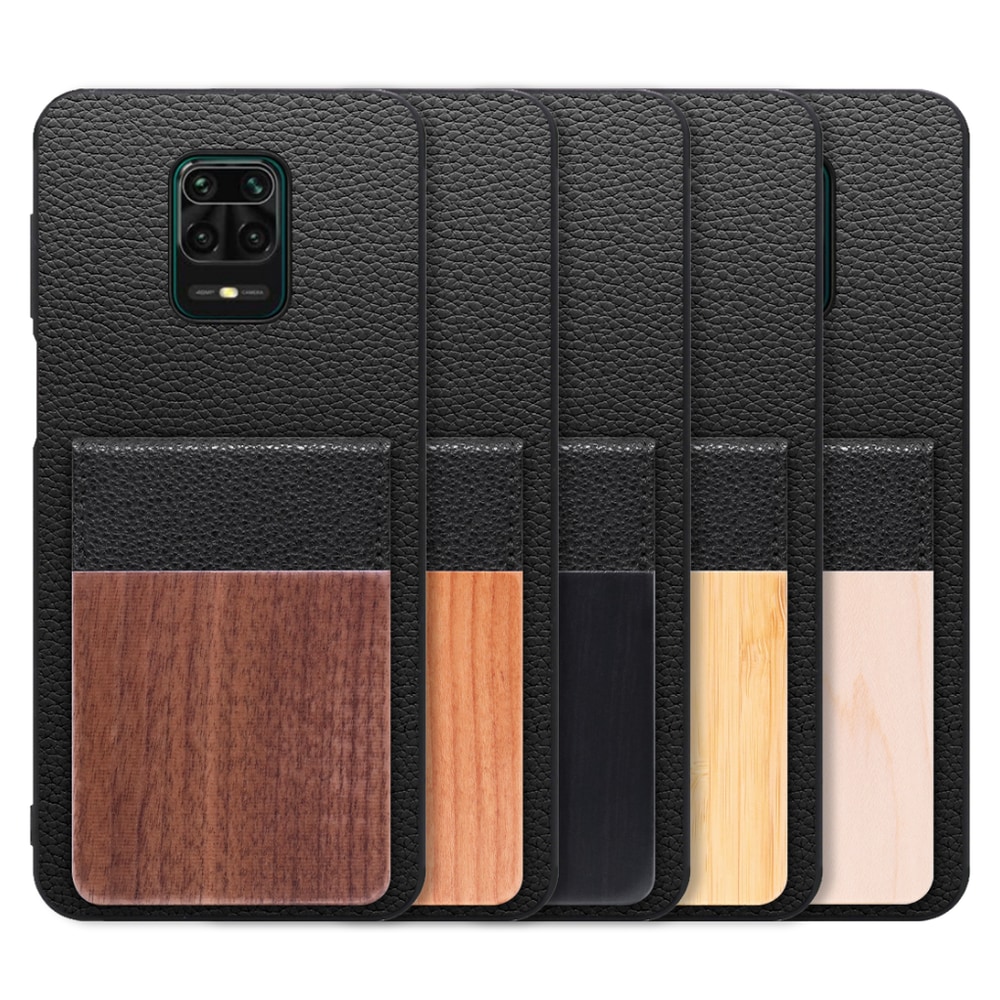 [ LOOF NATURE-SHELL ] Xiaomi Redmi Note 9S redminote9s note9S redminote ケース 背面 カード収納 カード入れ カードポケット カバー スマホケース 天然木 本革 [ Redmi Note 9S ]