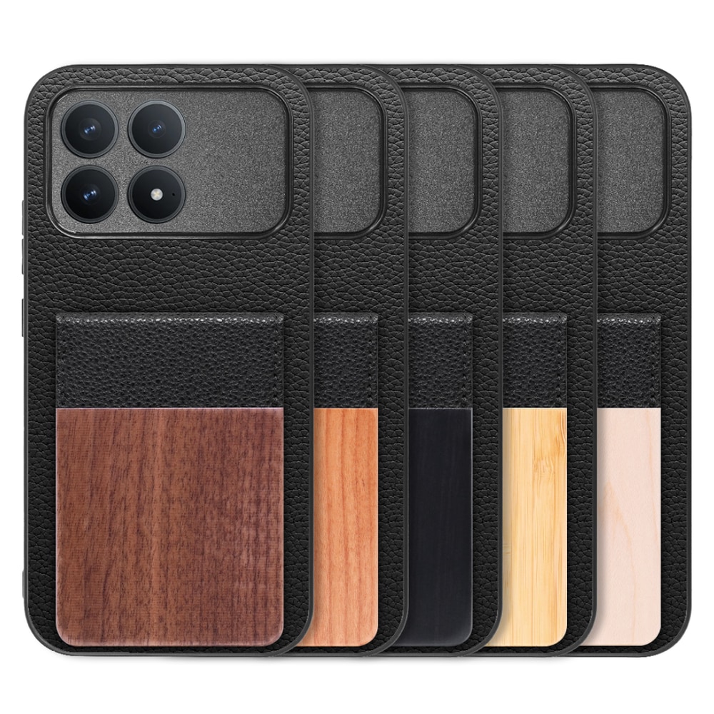 [ LOOF NATURE-SHELL ] POCO F8 Pro Xiaomi ケース 背面 カード収納 カード入れ カードポケット カバー スマホケース 天然木 本革 [ POCO F8 Pro ]