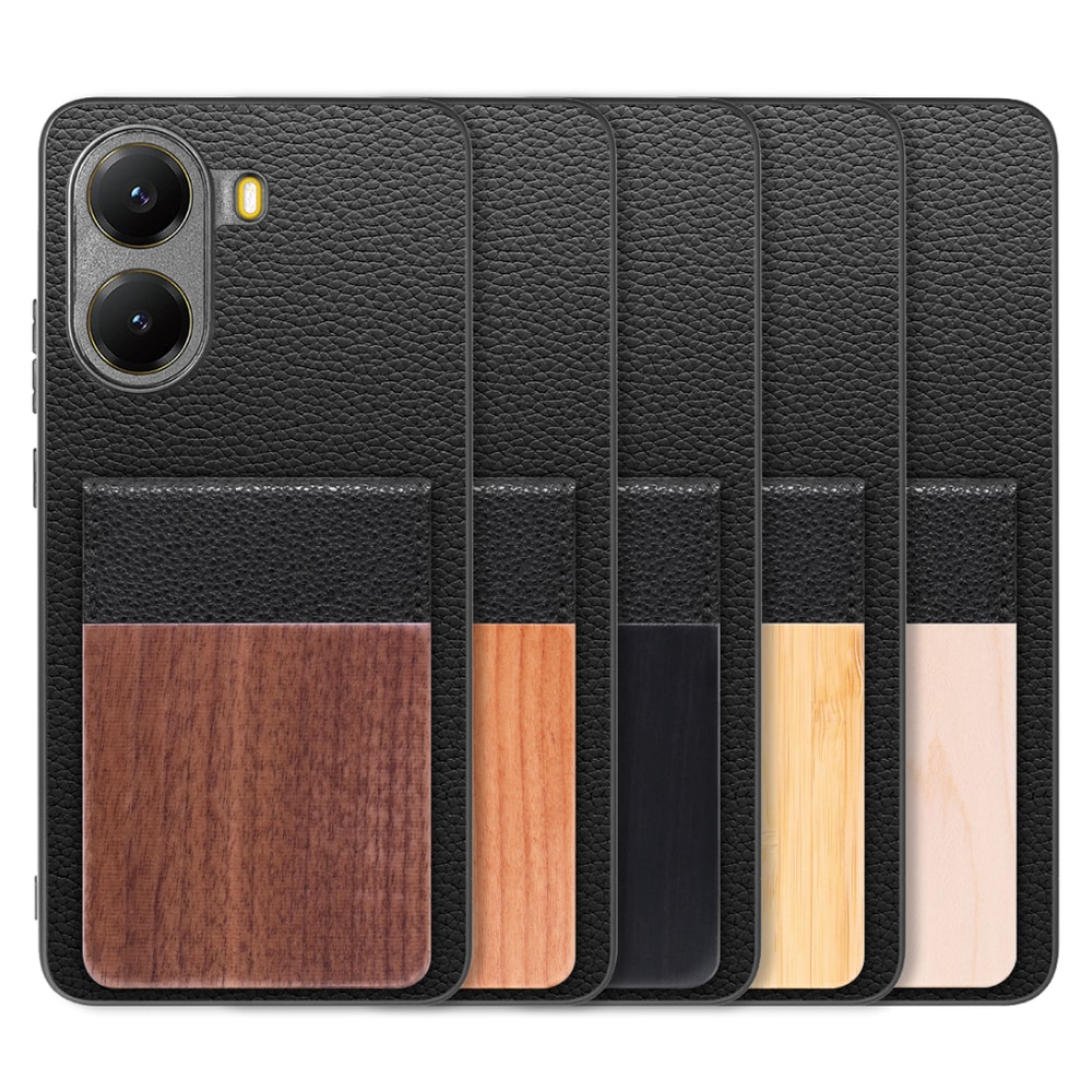 [ LOOF NATURE-SHELL ] POCO X7 Pro Xiaomi ケース 背面 カード収納 カード入れ カードポケット カバー スマホケース 天然木 本革 [ POCO X7 Pro ]