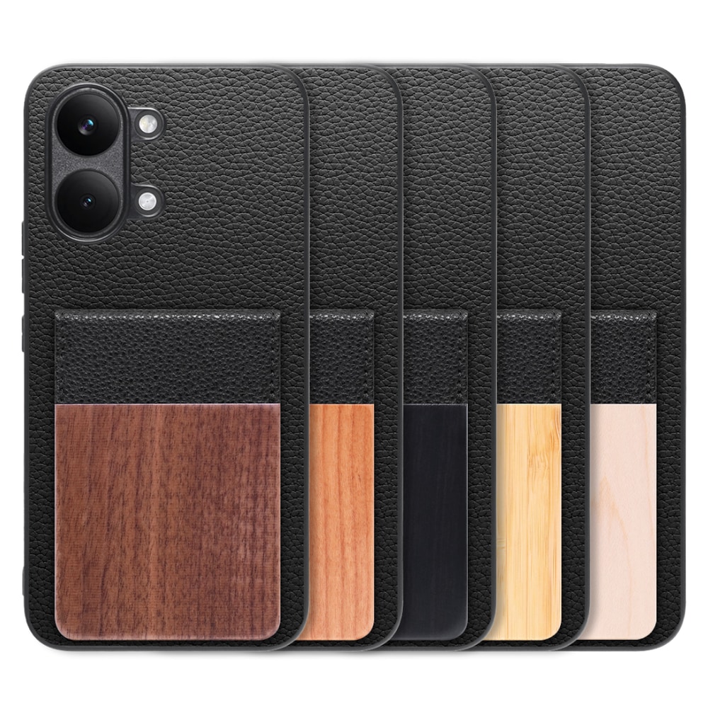 [ LOOF NATURE-SHELL ] POCO X8 Pro Max Xiaomi シャオミ ケース 背面 カード収納 カード入れ カードポケット カバー スマホケース 天然木 本革 [ POCO X8 Pro Max ]