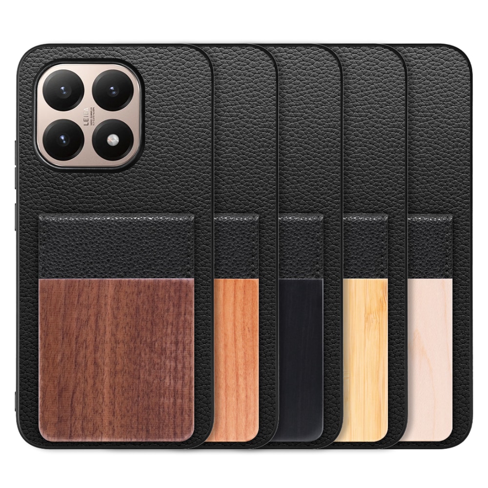 [ LOOF NATURE-SHELL ] Xiaomi 15T シャオミ 15T ケース 背面 カード収納 カード入れ カードポケット カバー スマホケース 天然木 本革 [ Xiaomi 15T ]