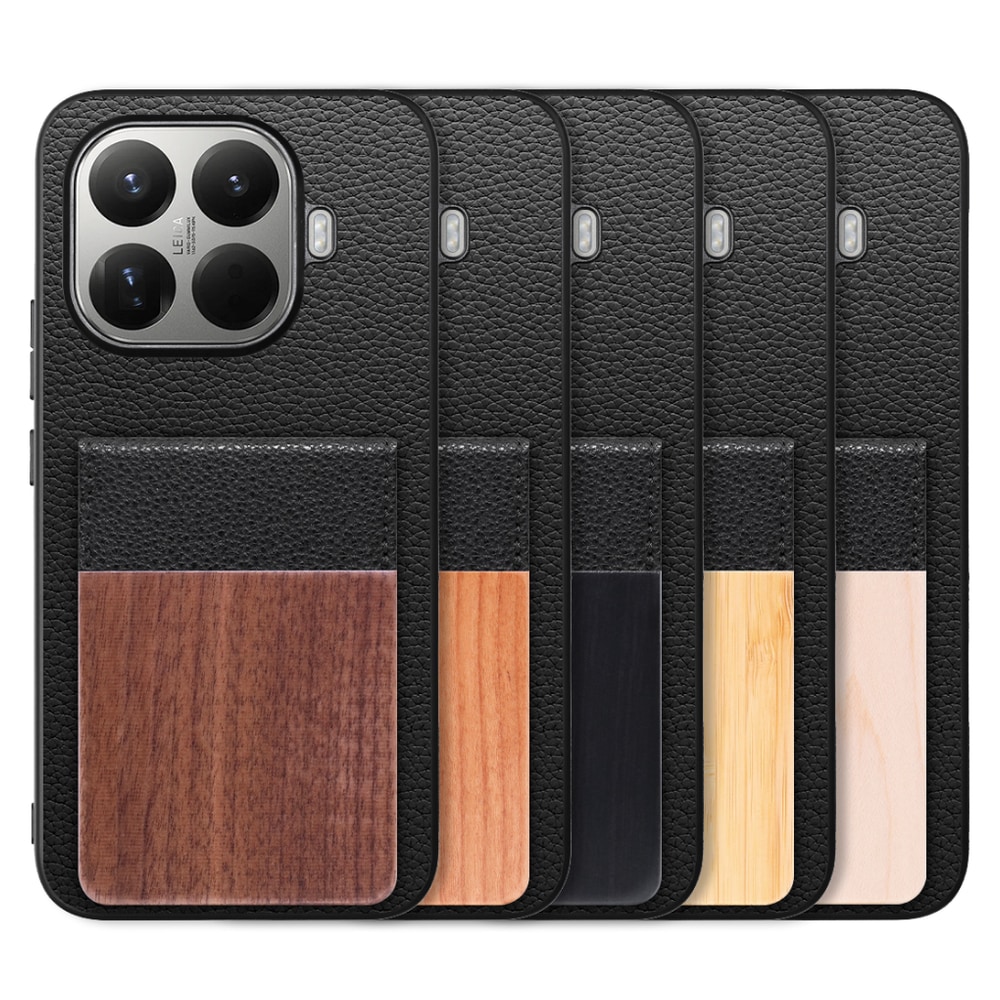 [ LOOF NATURE-SHELL ] Xiaomi 15T Pro シャオミ 15T Pro ケース 背面 カード収納 カード入れ カードポケット カバー スマホケース 天然木 本革 [ Xiaomi 15T Pro ]