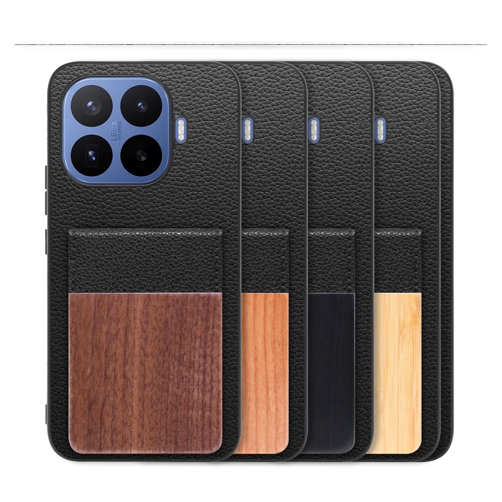 [ LOOF NATURE-SHELL ] Xiaomi 17T Pro シャオミ ケース 背面 カード収納 カード入れ カードポケット カバー スマホケース 天然木 本革 [ Xiaomi 17T Pro ]