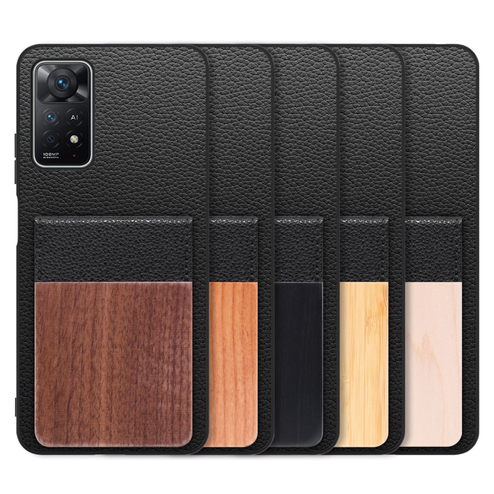 [ LOOF NATURE-SHELL ] Xiaomi Redmi Note 11 Pro 5G redminote11pro5g note11pro 11pro ケース 背面 カード収納 カード入れ カードポケット カバー スマホケース 天然木 本革 [ Redmi Note 11 Pro 5G ]