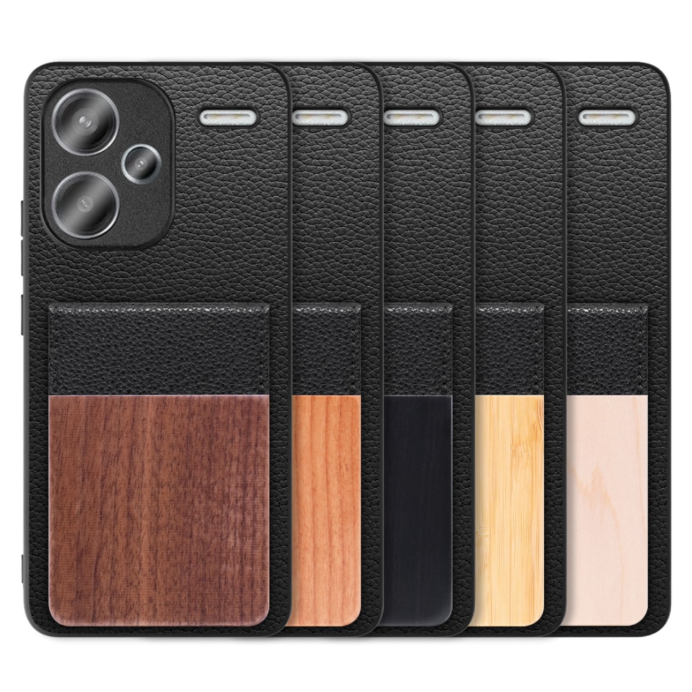 [ LOOF NATURE-SHELL ] Xiaomi Redmi Note 13 Pro+ 5G  ケース 背面 カード収納 カード入れ カードポケット カバー スマホケース 天然木 本革 [ Redmi Note 13 Pro+ 5G ]