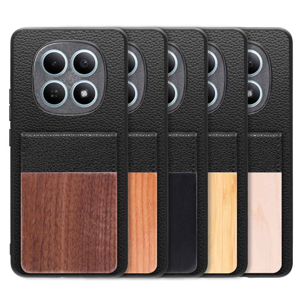 [ LOOF NATURE-SHELL ] POCO M8 5G Xiaomi 25118PC98G ケース 背面 カード収納 カード入れ カードポケット カバー スマホケース 天然木 本革 [ POCO M8 5G ]