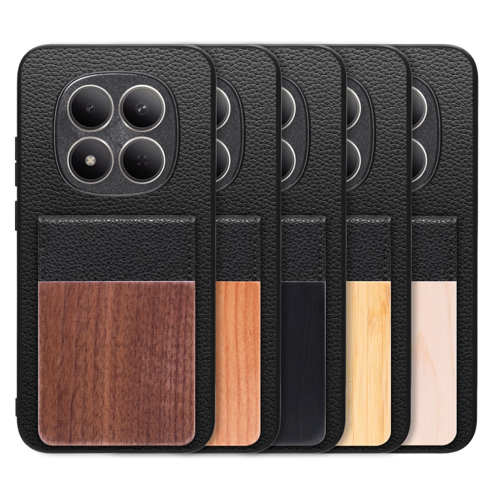 [ LOOF NATURE-SHELL ] REDMI Note 15 Pro 5G Xiaomi ケース 背面 カード収納 カード入れ カードポケット カバー スマホケース 天然木 本革 [ REDMI Note 15 Pro 5G ]