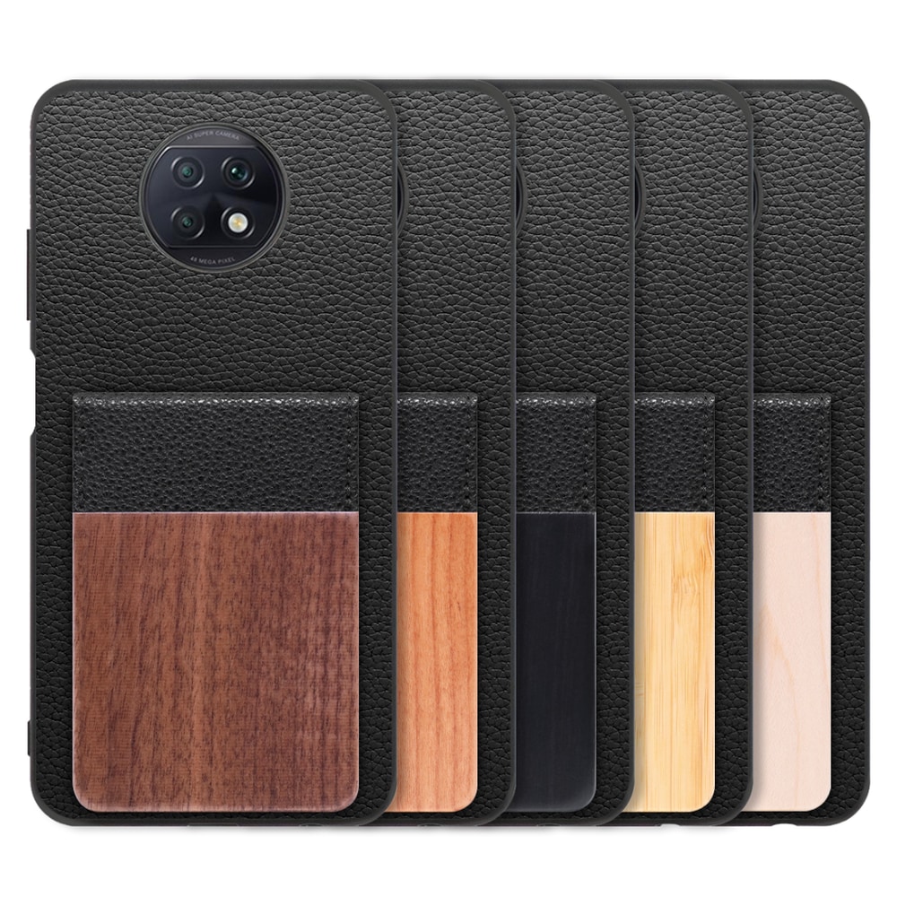 [ LOOF NATURE-SHELL ] Xiaomi Redmi Note 9T redminote9t redminote note9t ケース 背面 カード収納 カード入れ カードポケット カバー スマホケース 天然木 本革 [ Redmi Note 9T ]