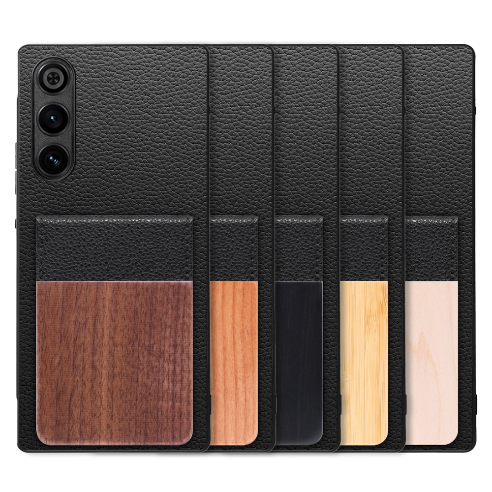 [ LOOF NATURE-SHELL ] REDMAGIC 10 Air nubia ケース 背面 カード収納 カード入れ カードポケット カバー スマホケース 天然木 本革 [ REDMAGIC 10 Air ]