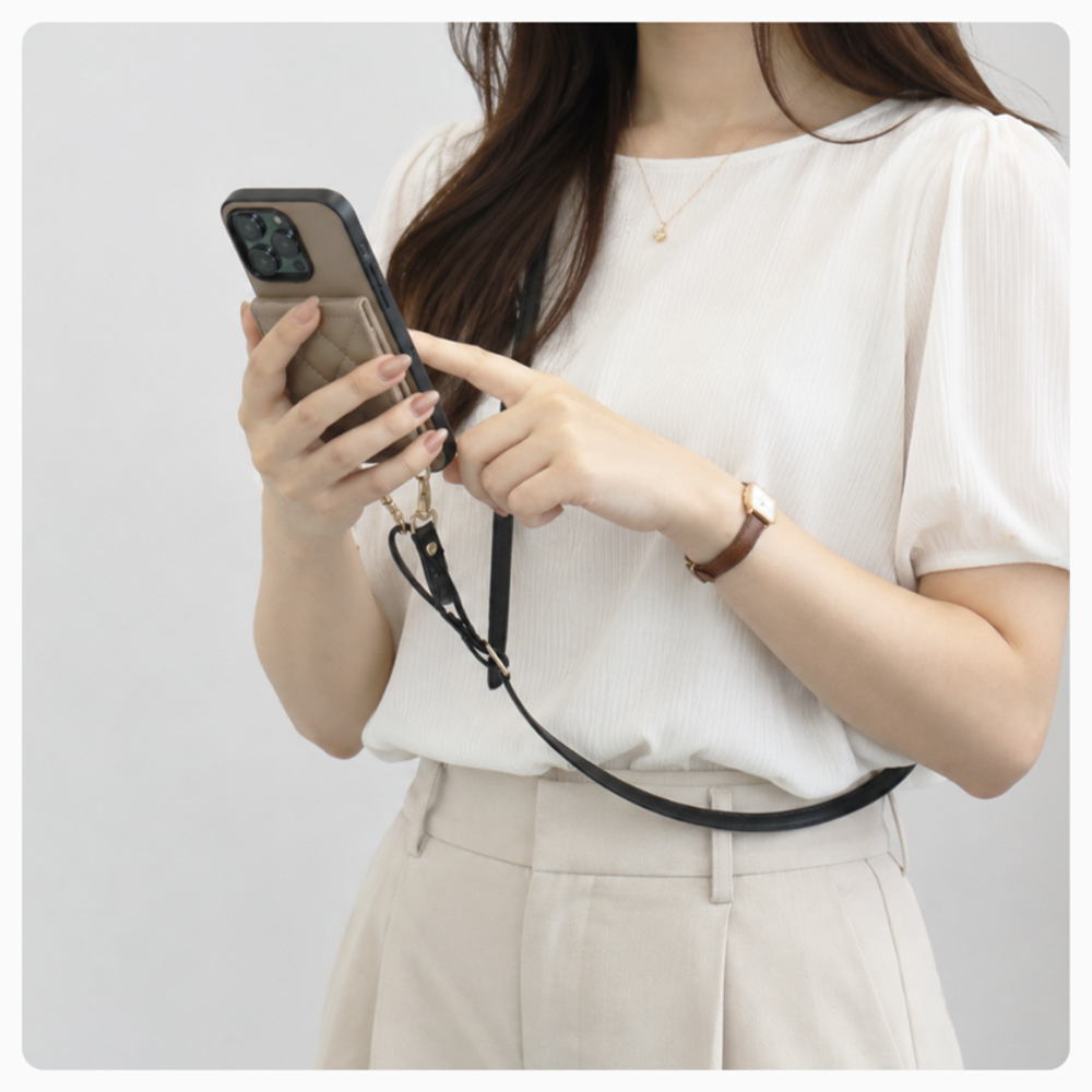 [ LOOF SWEET-SHELL SHOULDER  ] motorola edge 50 pro / 50s pro  スマホケース キルティング加工のカードケース付き ロングストラップ付き マグネット内蔵 カード収納 本革 [ motorola edge 50 pro / 50s pro ]