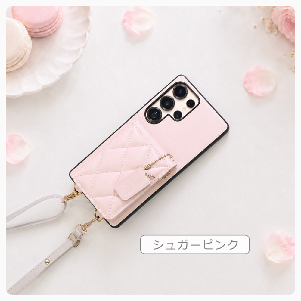 [ LOOF SWEET-SHELL SHOULDER  ] motorola edge 50 pro / 50s pro  スマホケース キルティング加工のカードケース付き ロングストラップ付き マグネット内蔵 カード収納 本革 [ motorola edge 50 pro / 50s pro ]