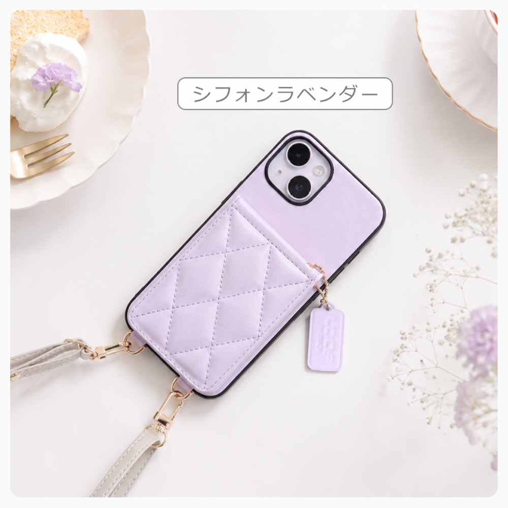[ LOOF SWEET-SHELL SHOULDER  ] motorola edge 50 pro / 50s pro  スマホケース キルティング加工のカードケース付き ロングストラップ付き マグネット内蔵 カード収納 本革 [ motorola edge 50 pro / 50s pro ]