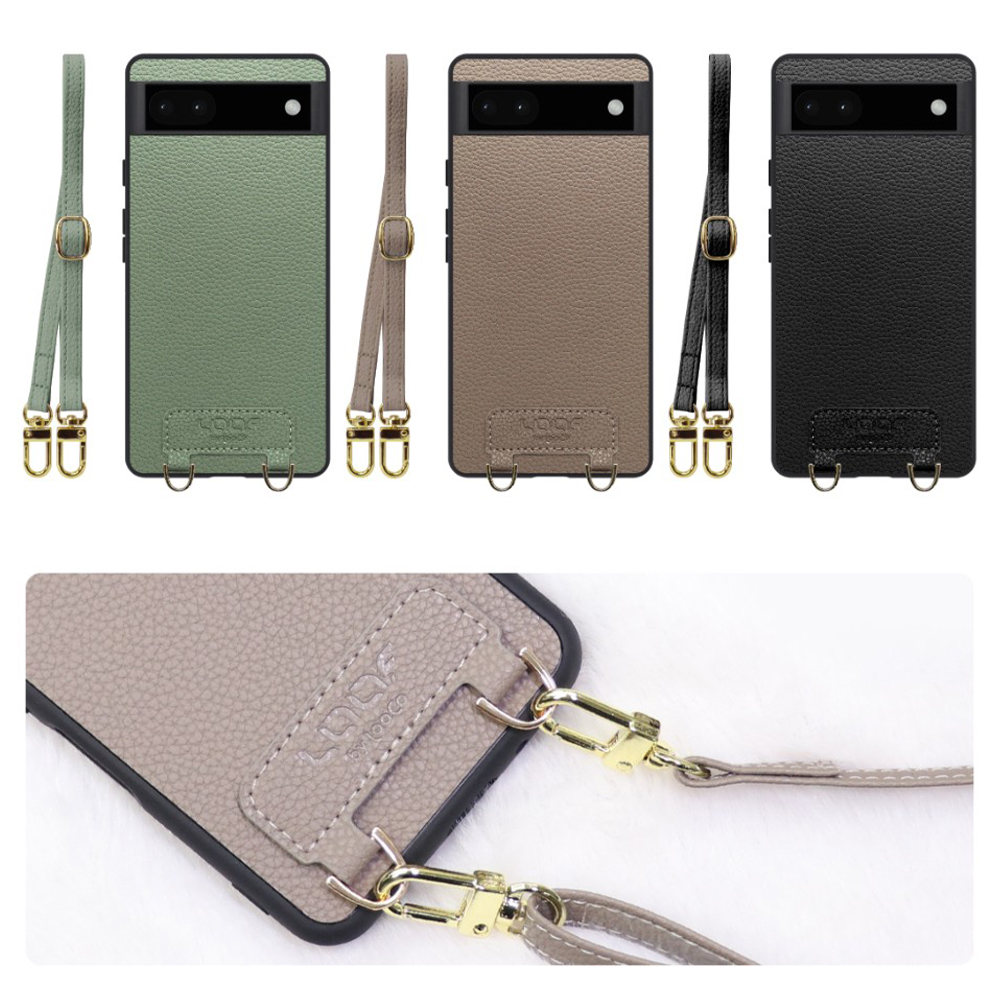 [ LOOF LUXURY-SHELL SHOULDER ] Google Pixel 6a googlepixel6a pixel6a ショルダーストラップ付き シンプルでスマート 本革 シェル型ケース ショルダー ストラップ スマホショルダー [ Google Pixel 6a ]
