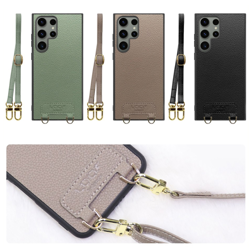 [ LOOF LUXURY-SHELL SHOULDER ] Galaxy S23 Ultra s23ultra ショルダーストラップ付き シンプルでスマート 本革 シェル型ケース ショルダー ストラップ スマホショルダー [ Galaxy S23 Ultra ]