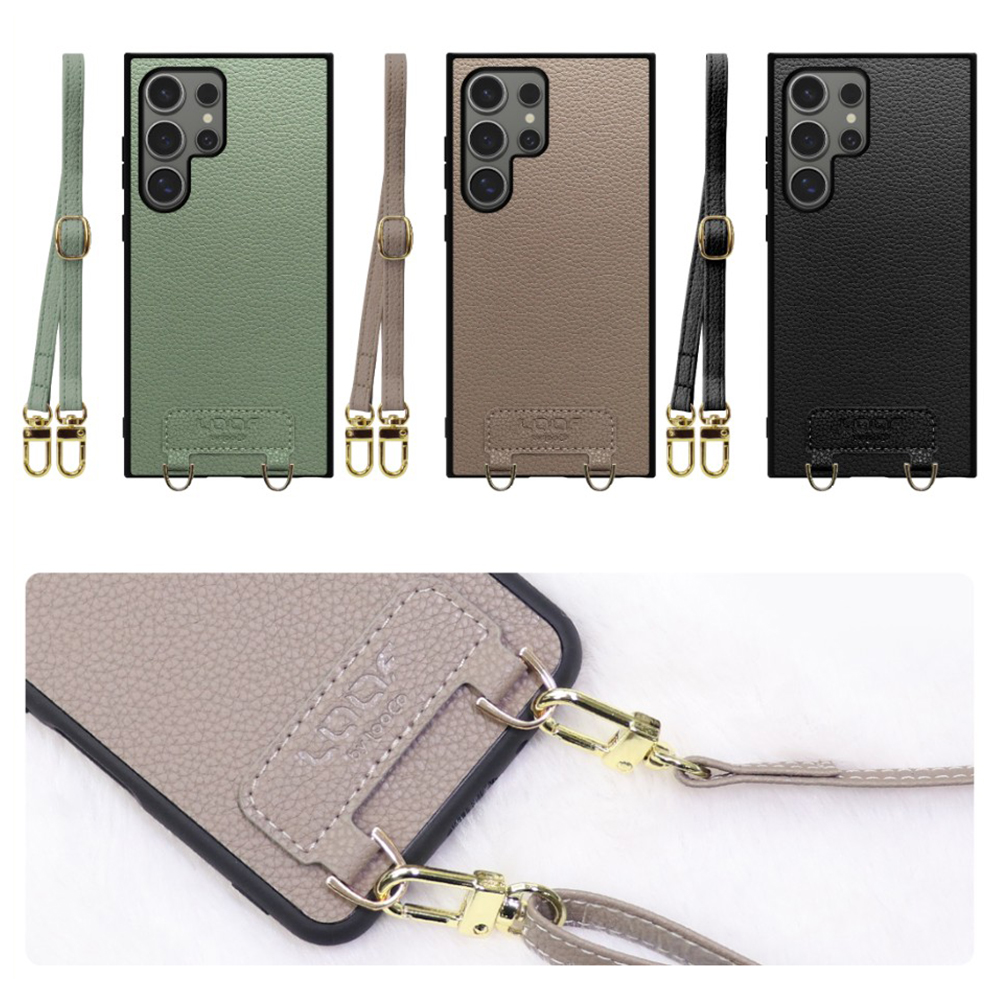 [ LOOF LUXURY-SHELL SHOULDER ] Galaxy S24 Ultra s24ultra ショルダーストラップ付き シンプルでスマート 本革 シェル型ケース ショルダー ストラップ スマホショルダー [ Galaxy S24 Ultra ]