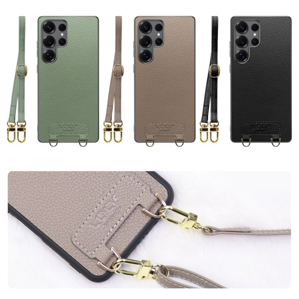 [ LOOF LUXURY-SHELL SHOULDER ] Galaxy S25 Ultra SC-52F ショルダーストラップ付き シンプルでスマート 本革 シェル型ケース ショルダー ストラップ スマホショルダー [ Galaxy S25 Ultra ]