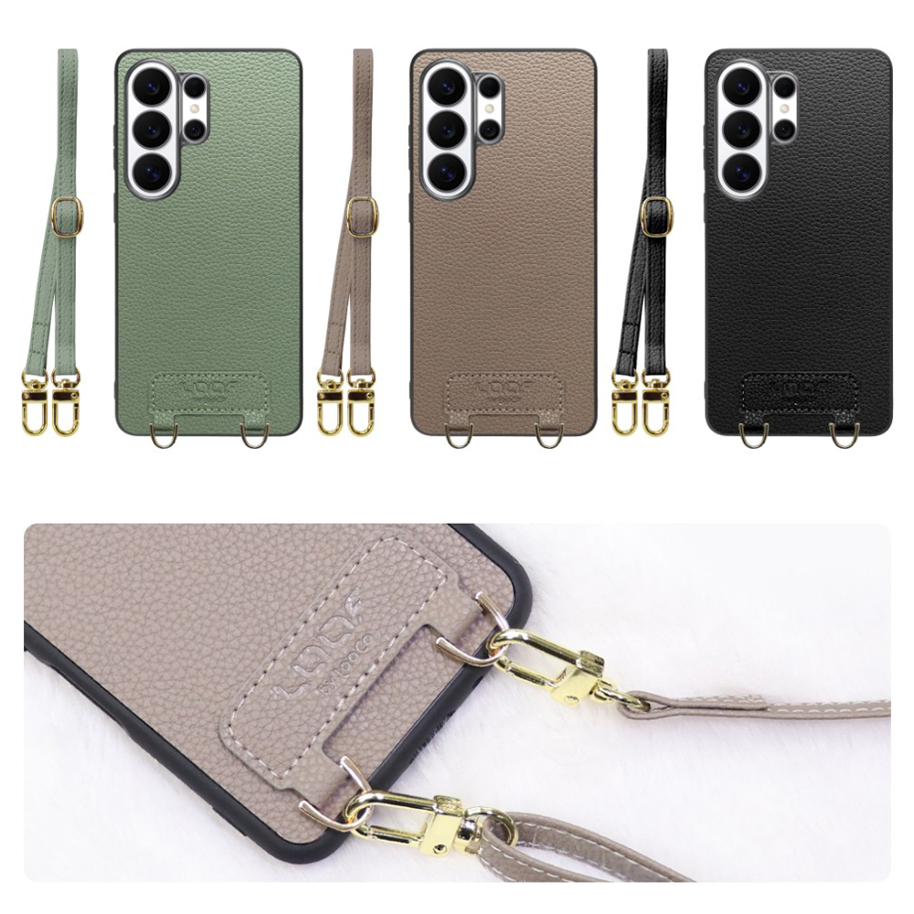 [ LOOF LUXURY-SHELL SHOULDER ] Galaxy S26 Ultra Samsung SC-53G ショルダーストラップ付き シンプルでスマート 本革 シェル型ケース ショルダー ストラップ スマホショルダー [ Galaxy S26 Ultra ]