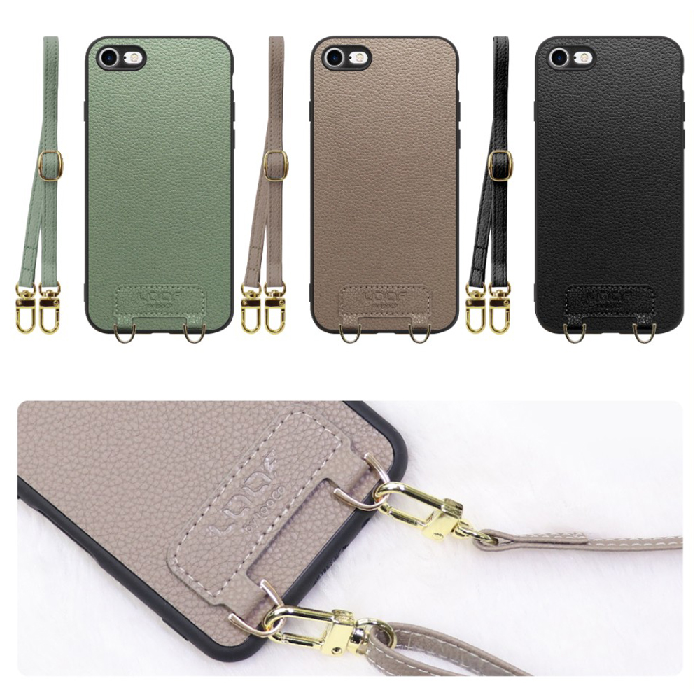 [ LOOF LUXURY-SHELL SHOULDER ] iPhone 7 / 8 / SE (第2/3世代) iphone7 iphone8 iphonese se2 se3 ショルダーストラップ付き シンプルでスマート 本革 シェル型ケース ショルダー ストラップ スマホショルダー [ iPhone 7 / 8 / SE (第2/3世代) ]