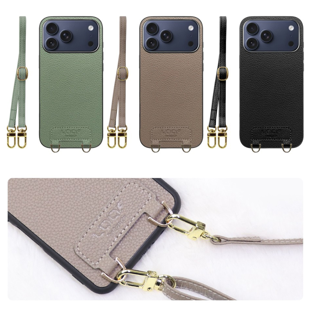 [ LOOF LUXURY-SHELL SHOULDER ] iPhone 17 Pro Max iPhone17 Pro Max アイフォン17 プロ マックス ショルダーストラップ付き シンプルでスマート 本革 シェル型ケース ショルダー ストラップ スマホショルダー [ iPhone 17 Pro Max 用 ]