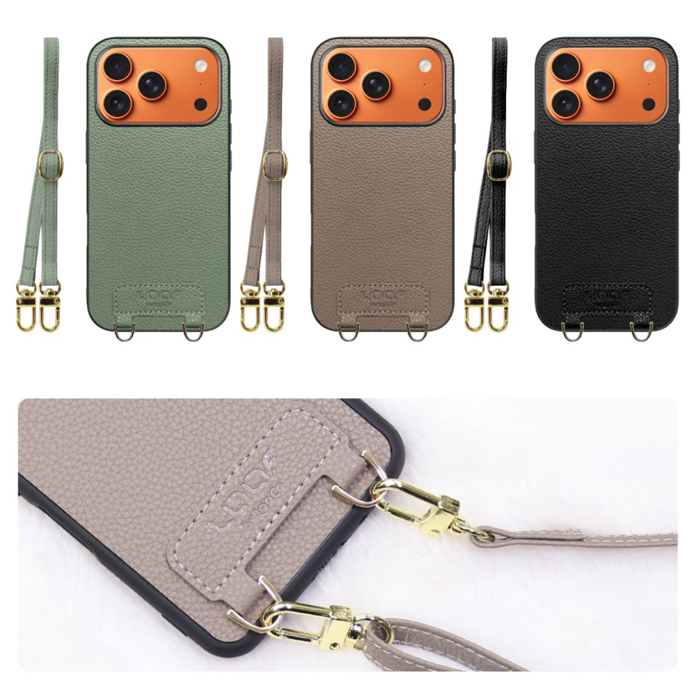 [ LOOF LUXURY-SHELL SHOULDER ] iPhone 17 Pro iPhone17 Pro アイフォン17 プロ ショルダーストラップ付き シンプルでスマート 本革 シェル型ケース ショルダー ストラップ スマホショルダー [ iPhone 17 Pro 用 ]