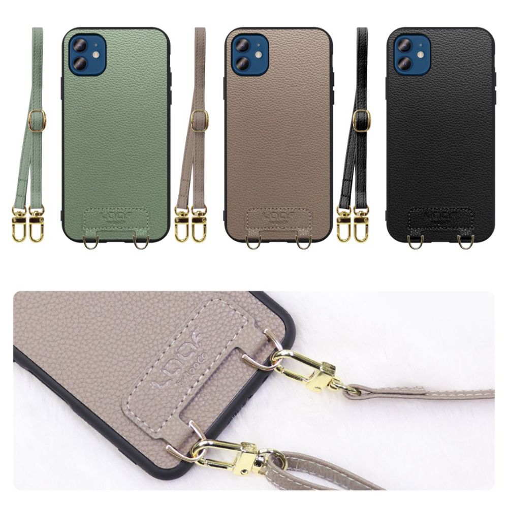[ LOOF LUXURY-SHELL SHOULDER ] iPhone 12 / 12 Pro iphone12 iphone12pro 12pro 12プロ ショルダーストラップ付き シンプルでスマート 本革 シェル型ケース ショルダー ストラップ スマホショルダー [ iPhone 12 / 12 Pro ]