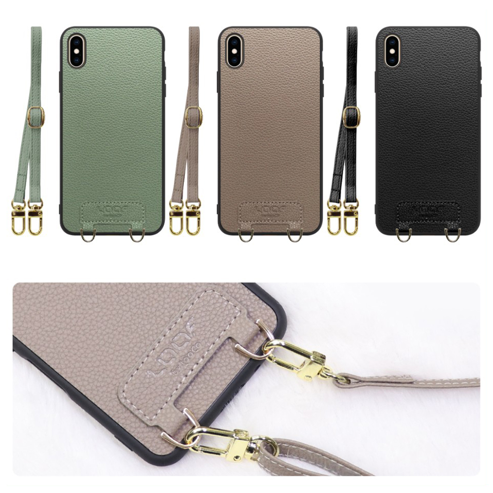 [ LOOF LUXURY-SHELL SHOULDER ] iPhone XS Max iPhonexsmax xsmax ショルダーストラップ付き シンプルでスマート 本革 シェル型ケース ショルダー ストラップ スマホショルダー [ iPhone XS Max ]