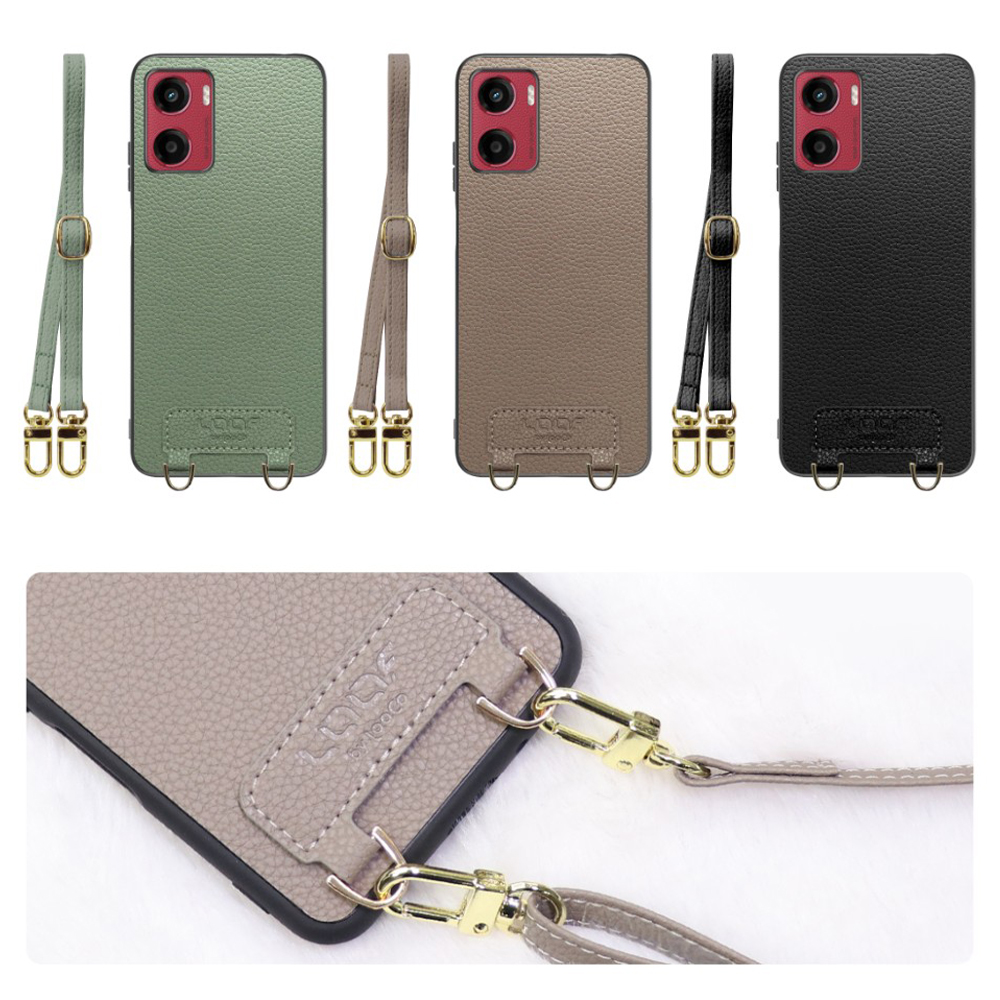 [ LOOF LUXURY-SHELL SHOULDER ] moto g05 motorola ショルダーストラップ付き シンプルでスマート 本革 シェル型ケース ショルダー ストラップ スマホショルダー [ moto g05 ]