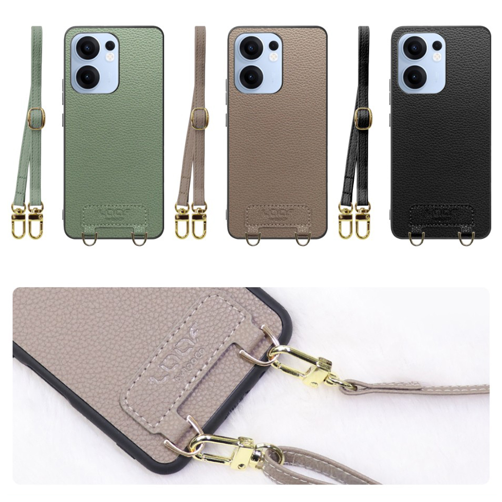 [ LOOF LUXURY-SHELL SHOULDER ] OPPO Reno13 A  ショルダーストラップ付き シンプルでスマート 本革 シェル型ケース ショルダー ストラップ スマホショルダー [ OPPO Reno13 A ]