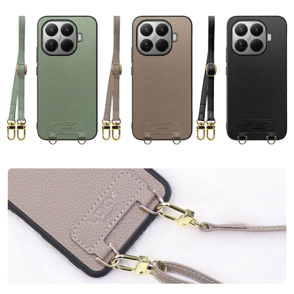 [ LOOF LUXURY-SHELL SHOULDER ] Xiaomi 15T Pro シャオミ 15T Pro ショルダーストラップ付き シンプルでスマート 本革 シェル型ケース ショルダー ストラップ スマホショルダー [ Xiaomi 15T Pro ]
