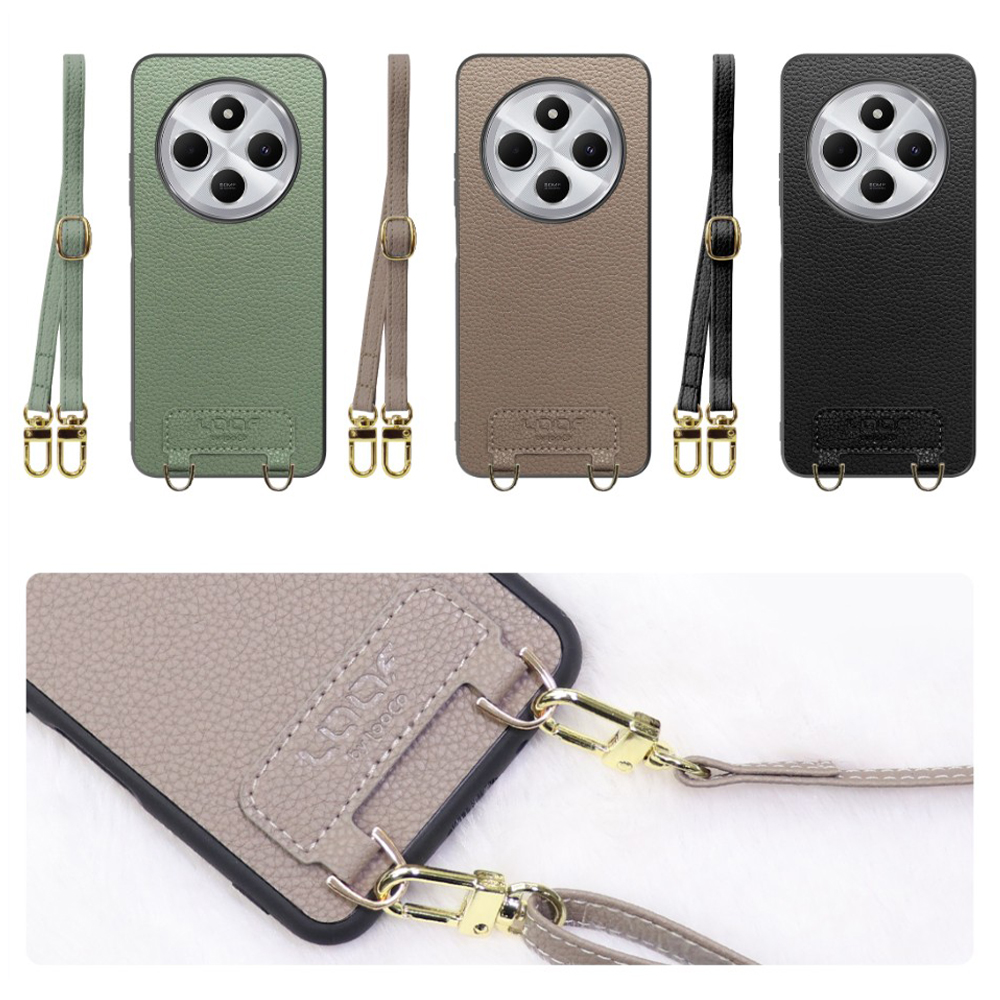 [ LOOF LUXURY-SHELL SHOULDER ] Xiaomi Redmi 14C 14C Redmi14C ショルダーストラップ付き シンプルでスマート 本革 シェル型ケース ショルダー ストラップ スマホショルダー [ Xiaomi Redmi 14C ]