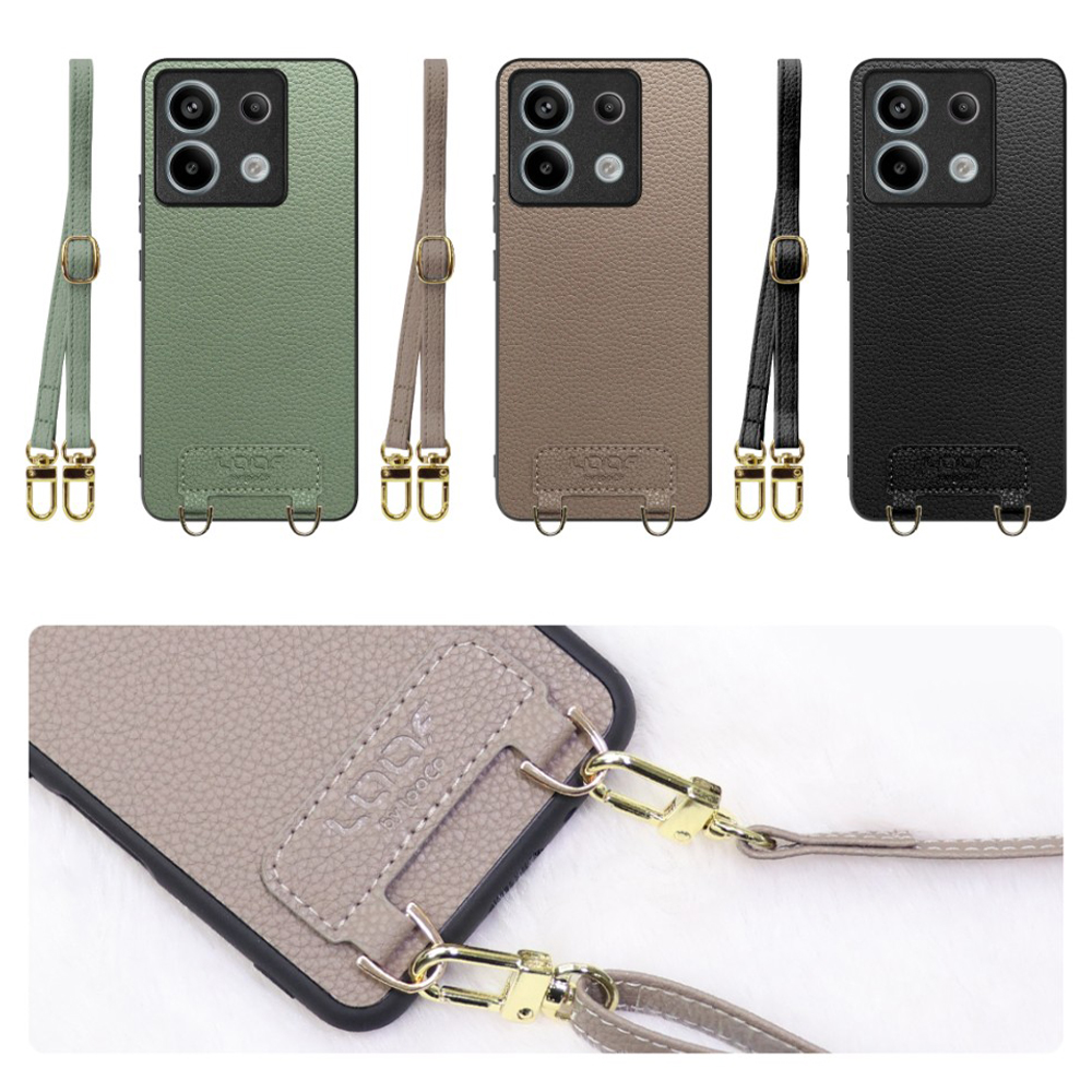 [ LOOF LUXURY-SHELL SHOULDER ] Redmi Note 13 Pro 5G  ショルダーストラップ付き シンプルでスマート 本革 シェル型ケース ショルダー ストラップ スマホショルダー [ Redmi Note 13 Pro 5G ]