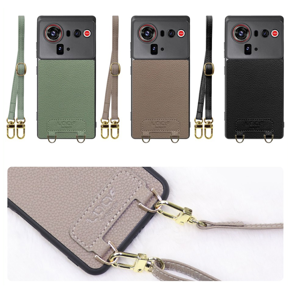 [ LOOF LUXURY-SHELL SHOULDER ] nubia Z80 Ultra NX741J ショルダーストラップ付き シンプルでスマート 本革 シェル型ケース ショルダー ストラップ スマホショルダー [ nubia Z80 Ultra ]