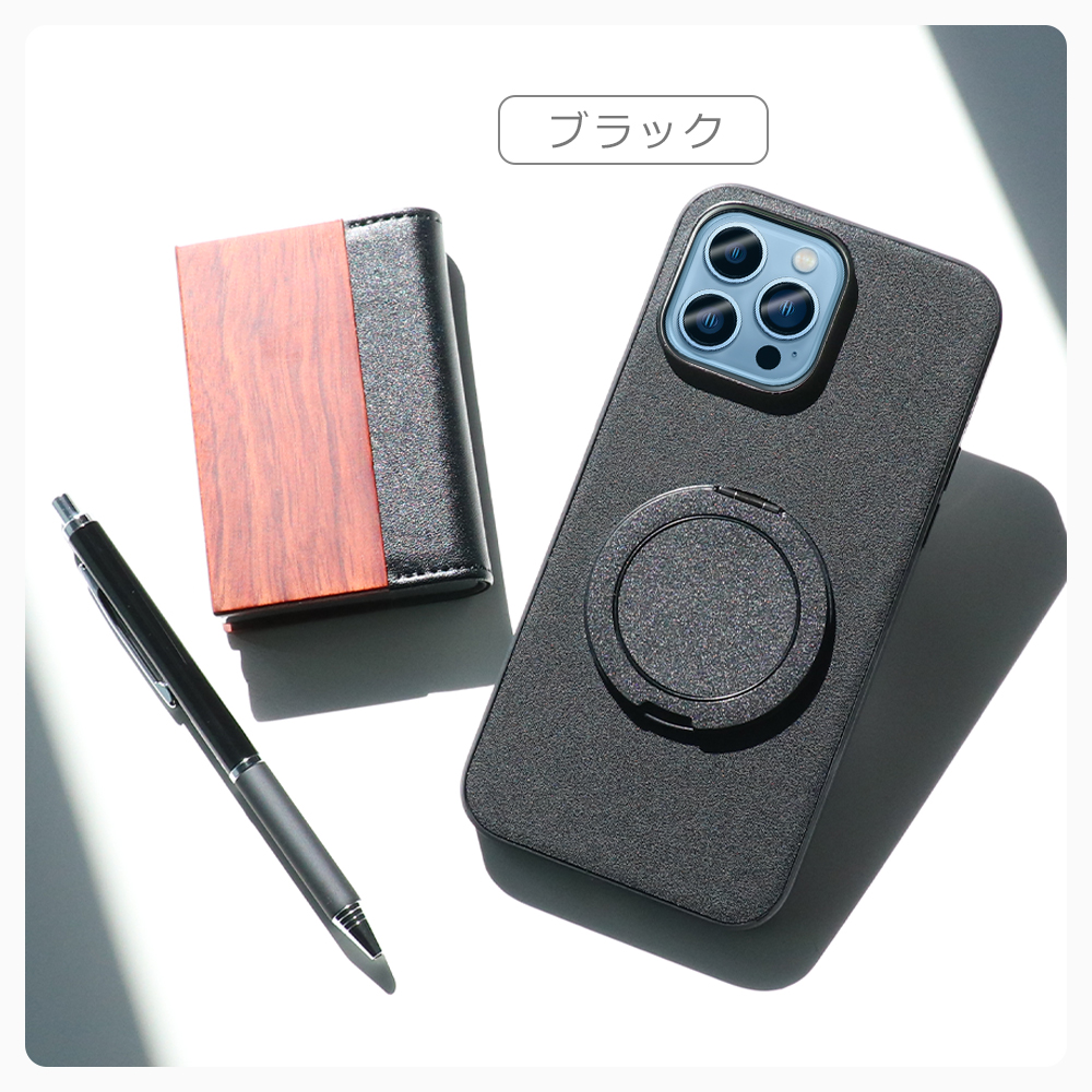 [ LOOF RING-SHELL (シンプル Ver.) ] iPhone 13 Pro iphone13pro 13pro プロ スマホケース 背面 ケース カバー ハードケース スマホリング リング付き 本革 ストラップホール [ iPhone 13 Pro ]