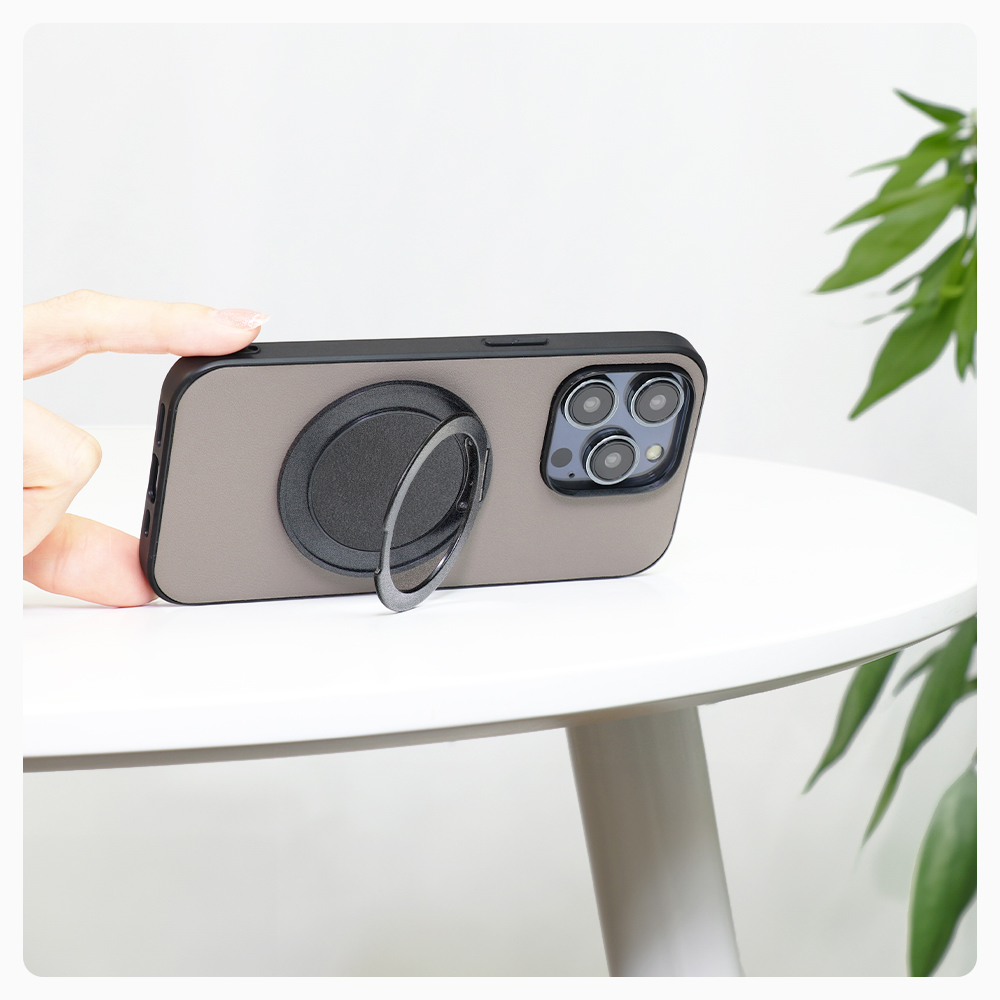 [ LOOF RING-SHELL (シンプル Ver.) ] iPhone 13 Pro iphone13pro 13pro プロ スマホケース 背面 ケース カバー ハードケース スマホリング リング付き 本革 ストラップホール [ iPhone 13 Pro ]