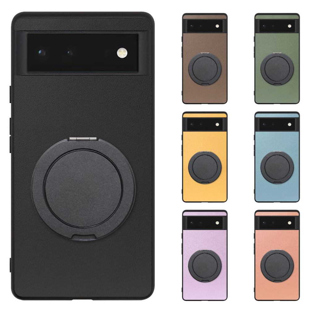 [ LOOF RING-SHELL (シンプル Ver.) ] Google Pixel 6 googlepixel6 pixel6 ピクセル6 スマホケース 背面 ケース カバー ハードケース スマホリング リング付き 本革 ストラップホール [ Google Pixel 6 ]