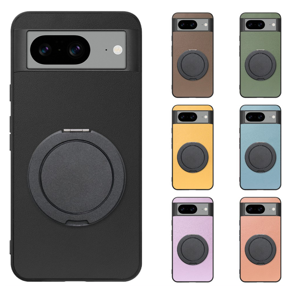[ LOOF RING-SHELL (シンプル Ver.) ] Google pixel 8 googlepixel8 Pixel8 ピクセル8 スマホケース 背面 ケース カバー ハードケース スマホリング リング付き 本革 ストラップホール [ Google Pixel 8 ]