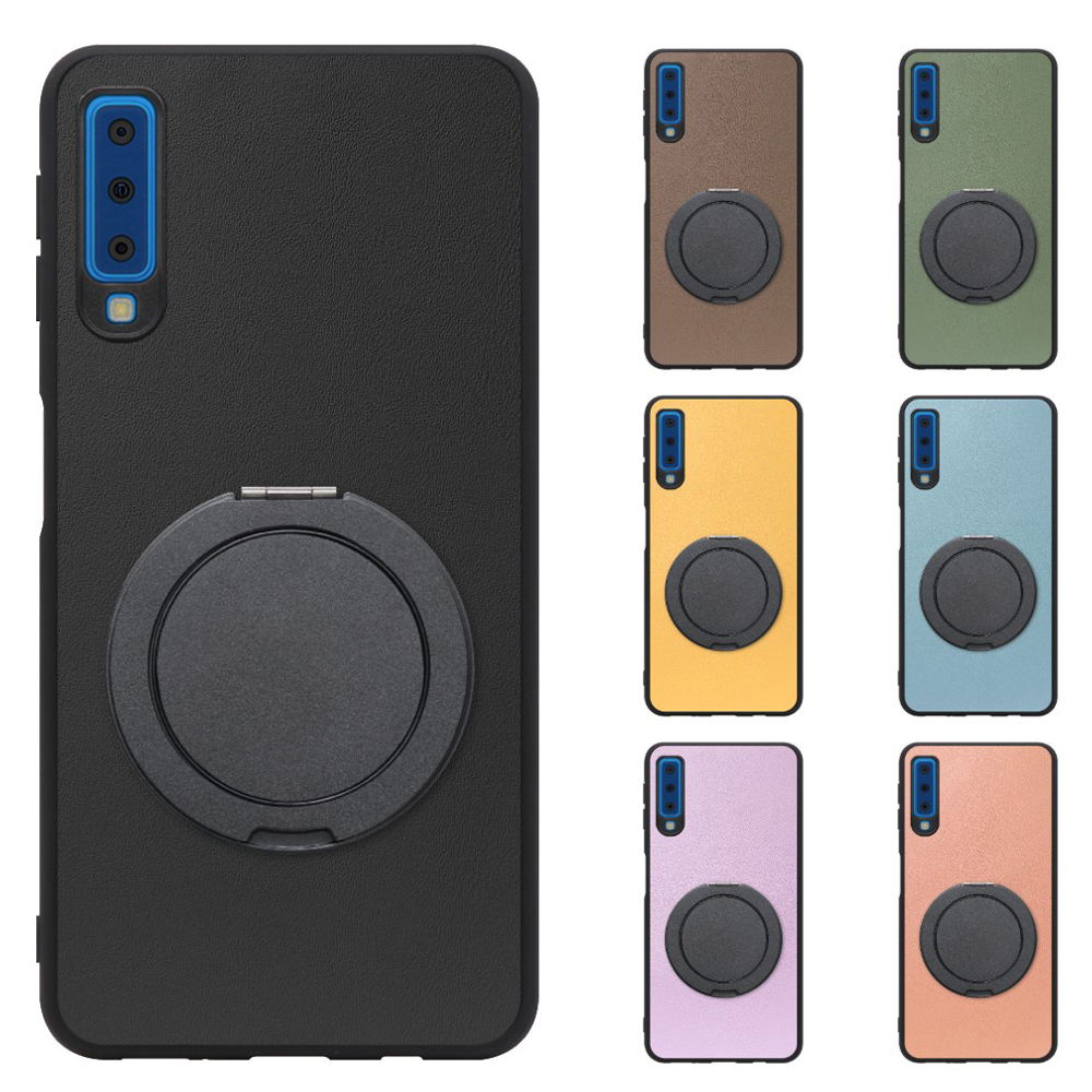 [ LOOF RING-SHELL (シンプル Ver.) ] Galaxy A7 SM-A750C galaxya7 スマホケース 背面 ケース カバー ハードケース スマホリング リング付き 本革 ストラップホール [ Galaxy A7 ]
