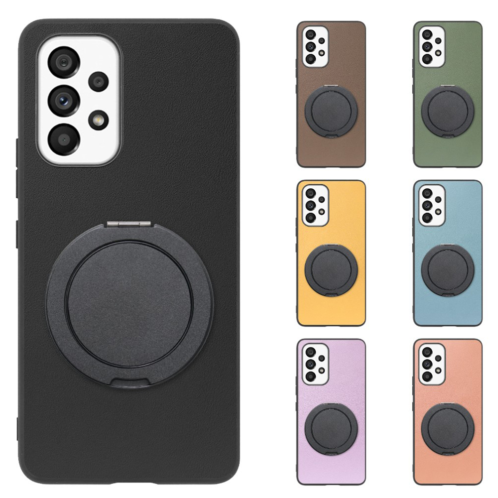 [ LOOF RING-SHELL (シンプル Ver.) ] Galaxy A53 5G SC-53C / SCG15 a535g スマホケース 背面 ケース カバー ハードケース スマホリング リング付き 本革 ストラップホール [ Galaxy A53 5G ]