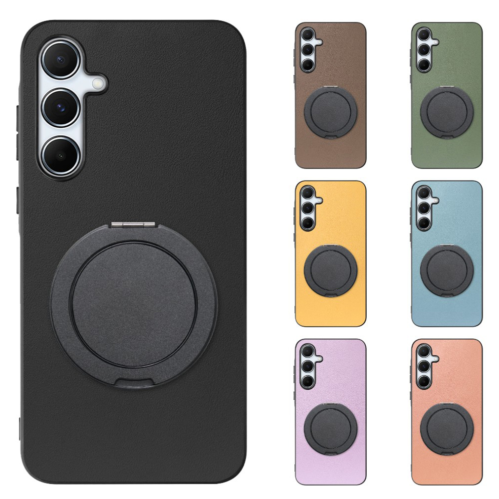 [ LOOF RING-SHELL (シンプル Ver.) ] Galaxy A55 5G  スマホケース 背面 ケース カバー ハードケース スマホリング リング付き 本革 ストラップホール [ Galaxy A55 5G ]