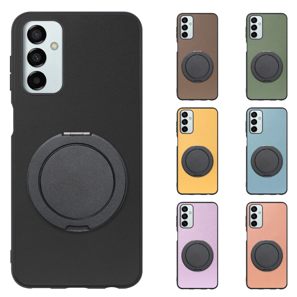 [ LOOF RING-SHELL (シンプル Ver.) ] Galaxy M23 5G m235g スマホケース 背面 ケース カバー ハードケース スマホリング リング付き 本革 ストラップホール [ Galaxy M23 5G ]