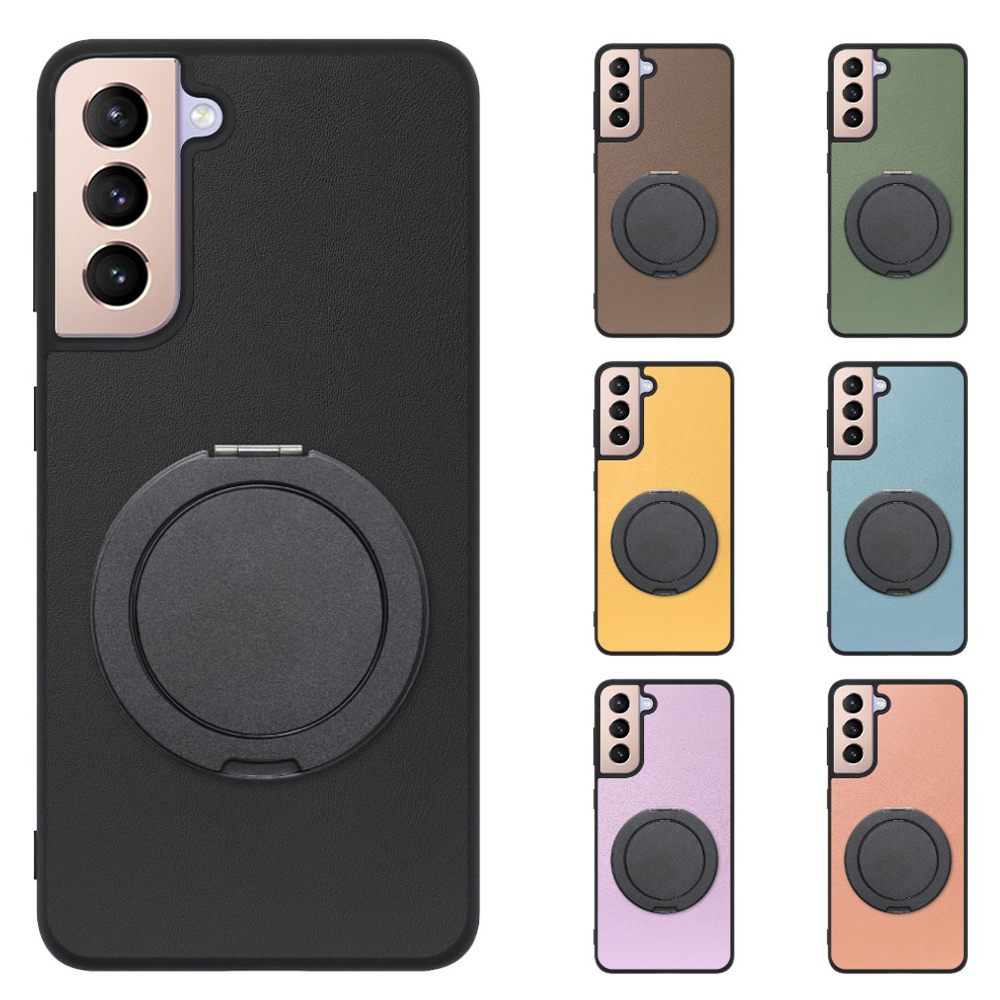 [ LOOF RING-SHELL (シンプル Ver.) ] Galaxy S21 5G SC-51B / SCG09 s215g スマホケース 背面 ケース カバー ハードケース スマホリング リング付き 本革 ストラップホール [ Galaxy S21 5G ]