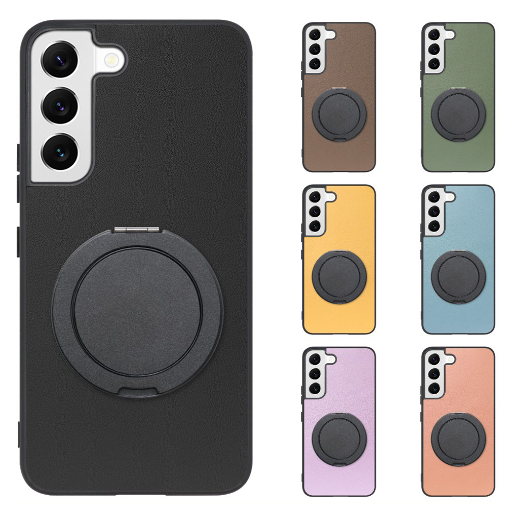 [ LOOF RING-SHELL (シンプル Ver.) ] Galaxy S22 SC-51C / SCG13  スマホケース 背面 ケース カバー ハードケース スマホリング リング付き 本革 ストラップホール [ Galaxy S22 ]