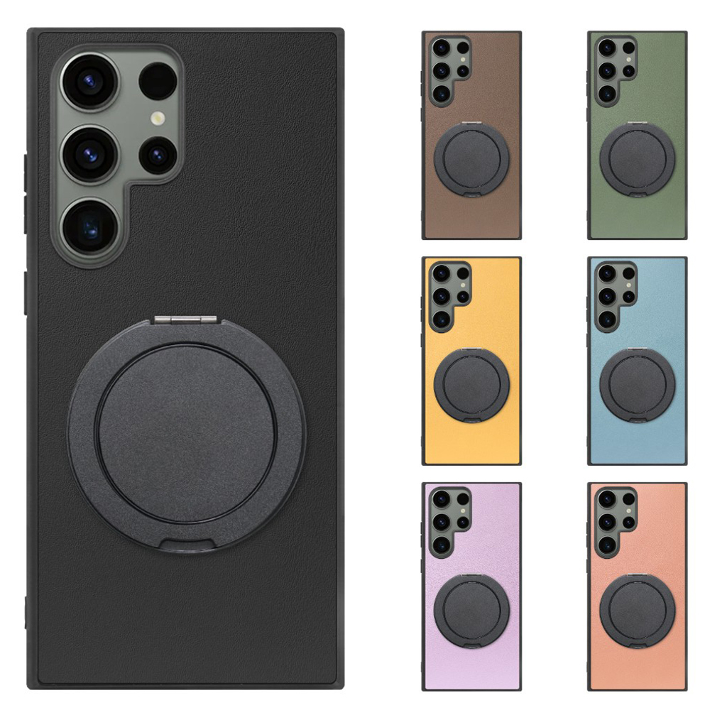 [ LOOF RING-SHELL (シンプル Ver.) ] Galaxy S23 Ultra s23ultra スマホケース 背面 ケース カバー ハードケース スマホリング リング付き 本革 ストラップホール [ Galaxy S23 Ultra ]