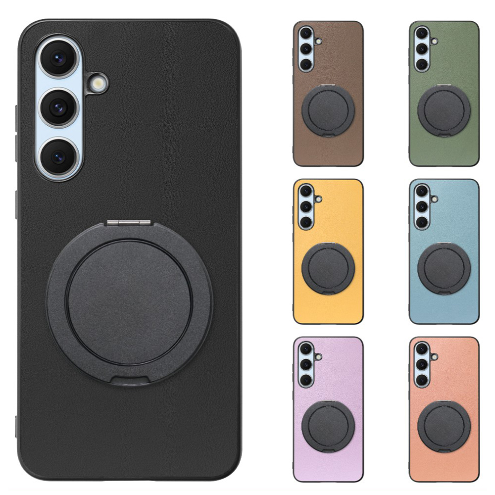 [ LOOF RING-SHELL (シンプル Ver.) ] Galaxy S24 FE SM-S721Q / SCG30 ギャラクシー s24fe スマホケース 背面 ケース カバー ハードケース スマホリング リング付き 本革 ストラップホール [ Galaxy S24 FE ]