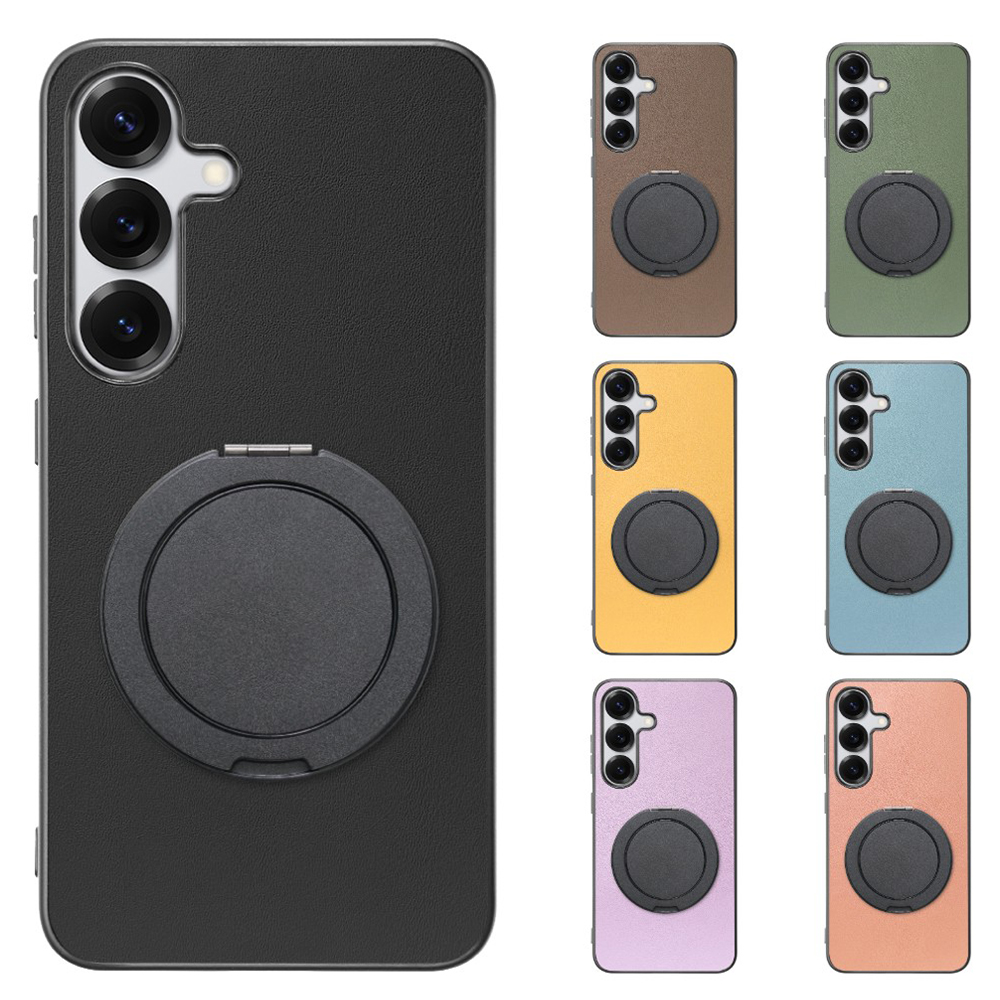 [ LOOF RING-SHELL (シンプル Ver.) ] Galaxy S25 SC-51F スマホケース 背面 ケース カバー ハードケース スマホリング リング付き 本革 ストラップホール [ Galaxy S25 ]