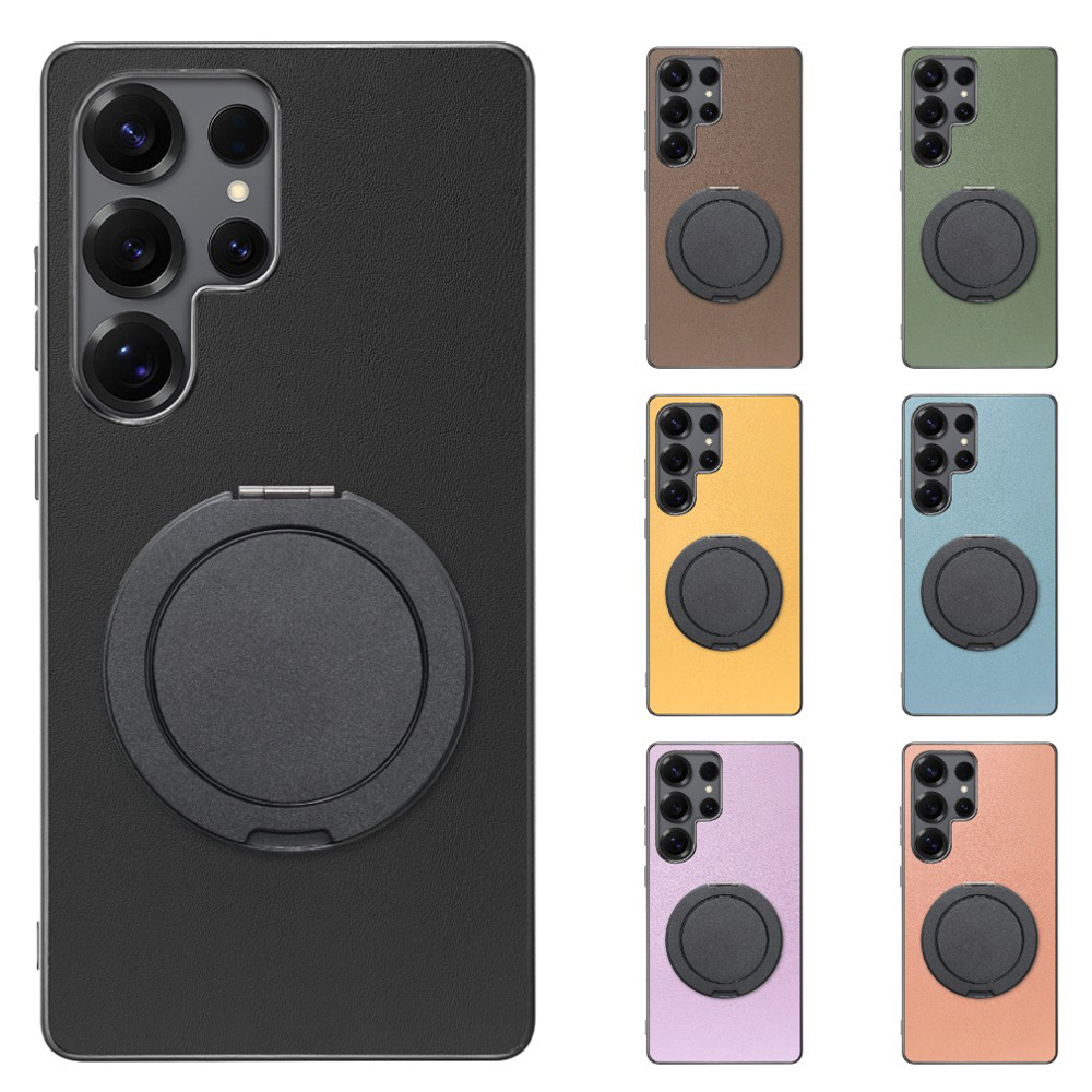 [ LOOF RING-SHELL (シンプル Ver.) ] Galaxy S25 Ultra SC-52F スマホケース 背面 ケース カバー ハードケース スマホリング リング付き 本革 ストラップホール [ Galaxy S25 Ultra ]