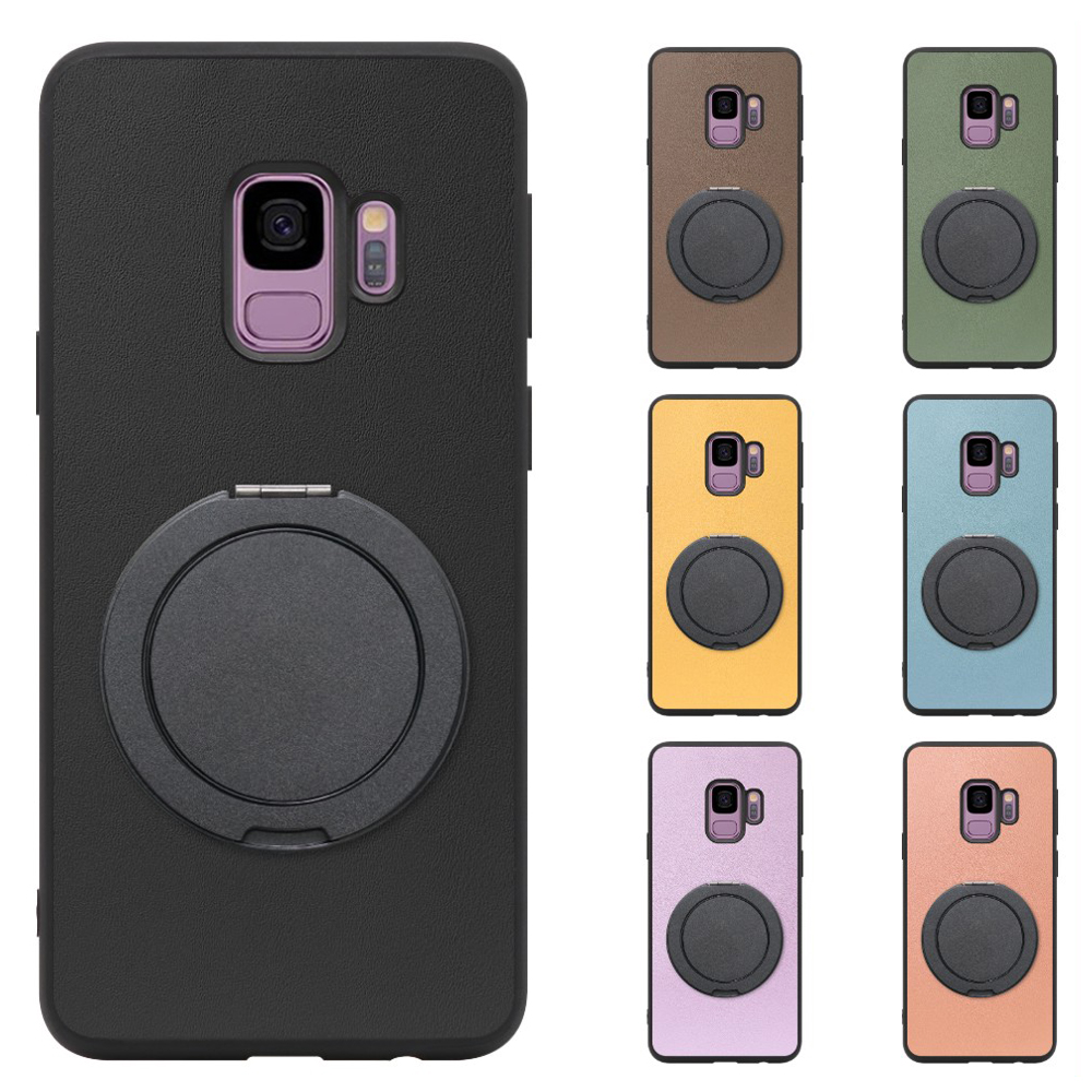 [ LOOF RING-SHELL (シンプル Ver.) ] Galaxy S9 SC-02K / SCV38 galaxys9 スマホケース 背面 ケース カバー ハードケース スマホリング リング付き 本革 ストラップホール [ Galaxy S9 ]