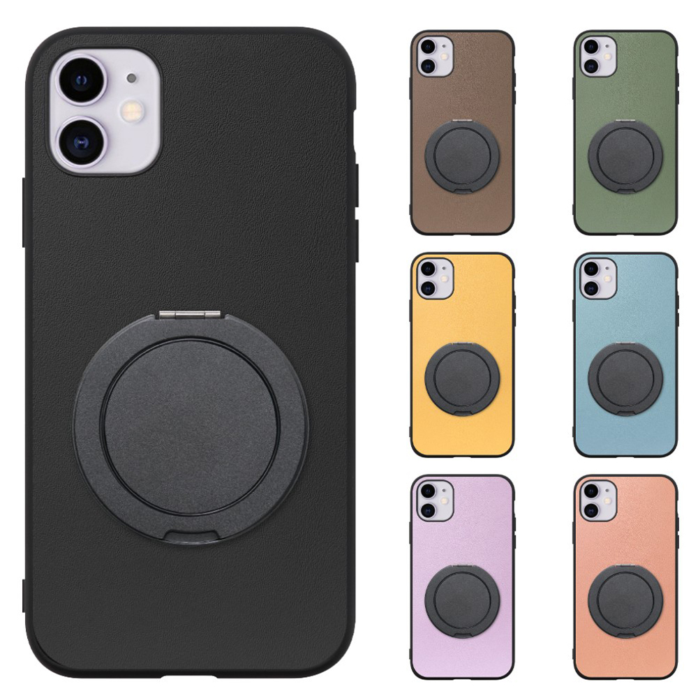 [ LOOF RING-SHELL (シンプル Ver.) ] iPhone 11 iPhone11 スマホケース 背面 ケース カバー ハードケース スマホリング リング付き 本革 ストラップホール [ iPhone 11 ]